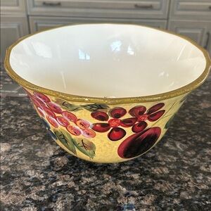 RAYMOND WAITES FLORAL CERAMIC BOWL